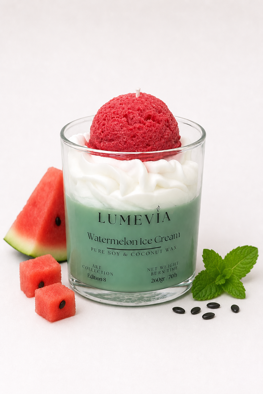 Candle Watermelon Ice Cream