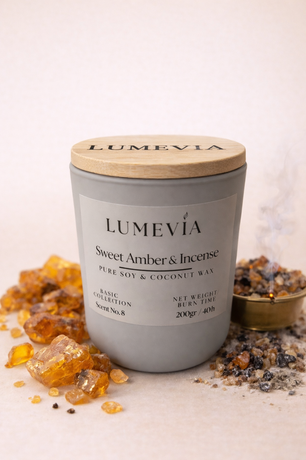 Candle Sweet Amber & Incense